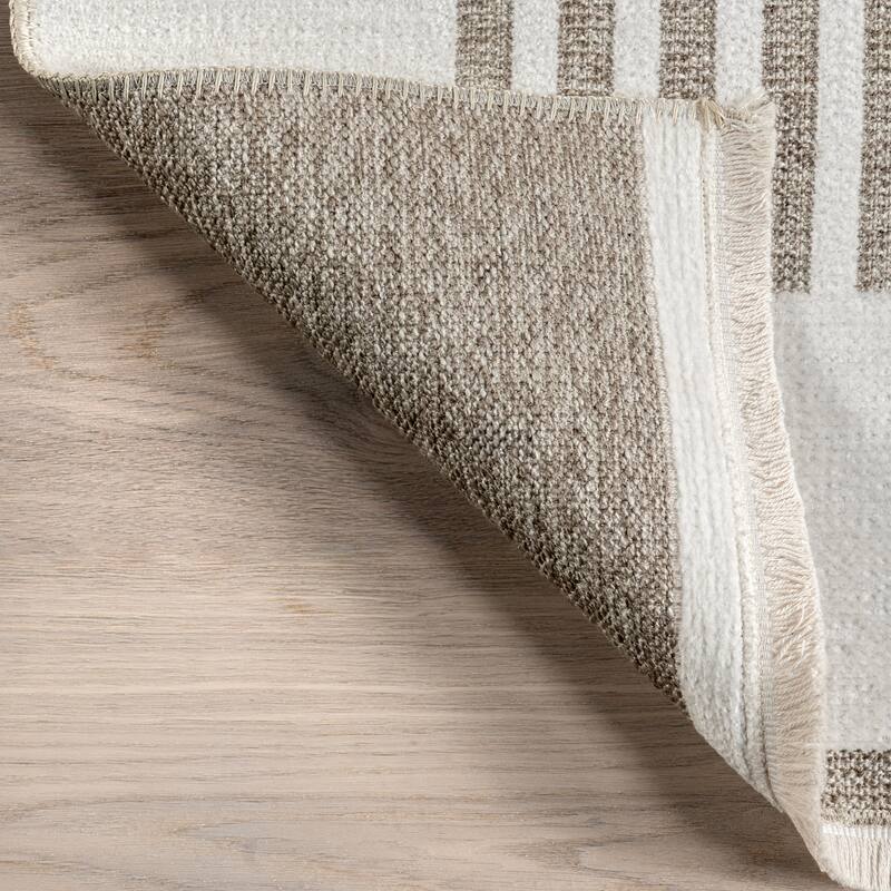 Nuloom Ofeliya SuperiorWash Geometric Reversible Machine Washable Area Rug