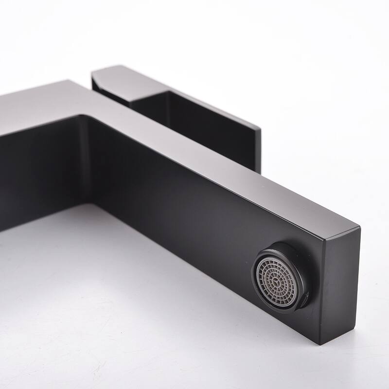 Single-Handle Matte Black Bathroom Sink Faucet