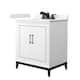 Option White / Giotto Quartz Top / Matte Black Hardware