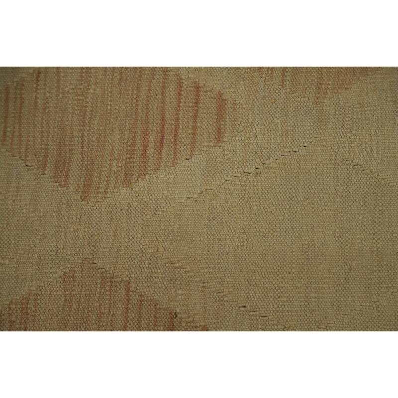 Hand Woven Oriental 100% Wool Carpet Southwestern Tribal Yellow & Gold Kilim Area Rug - 8' 1'' X 4' 11''