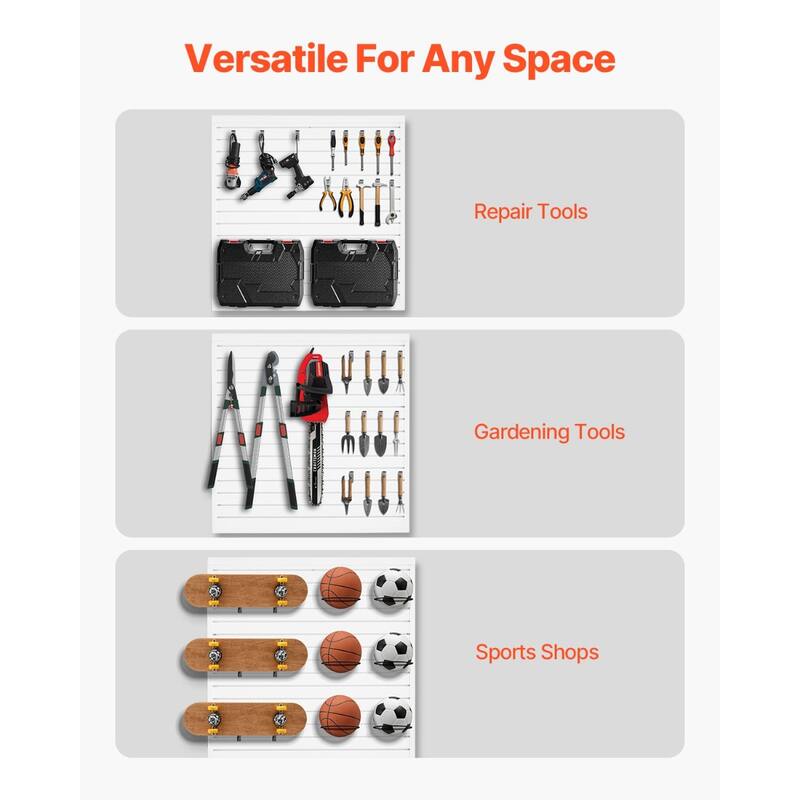 PVC Garage Slat Wall Panel with Modular Design and Suitable for Both Indoor and Outdoor Use