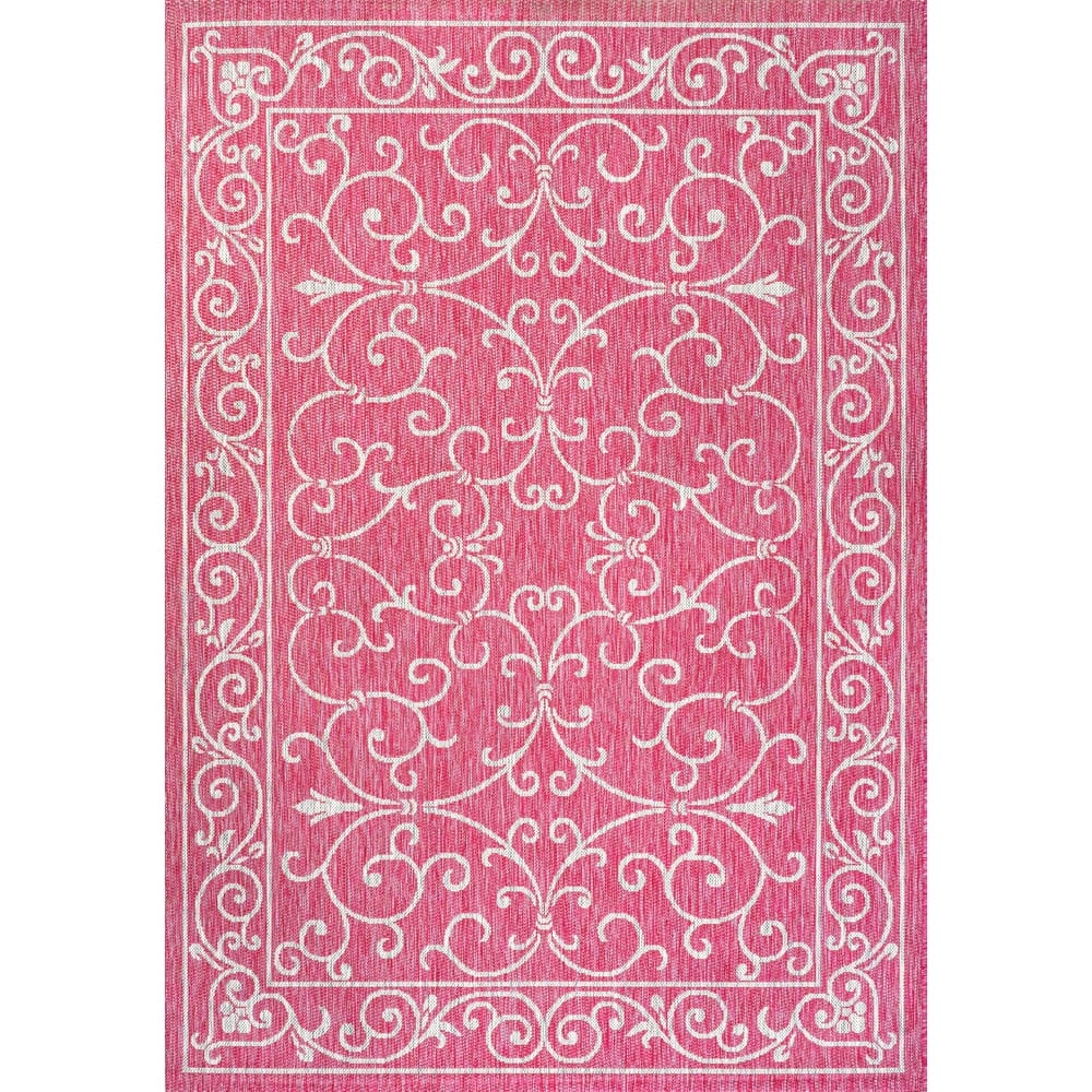 JONATHAN Y Filigree Textured Weave Indoor/Outdoor Area Rug