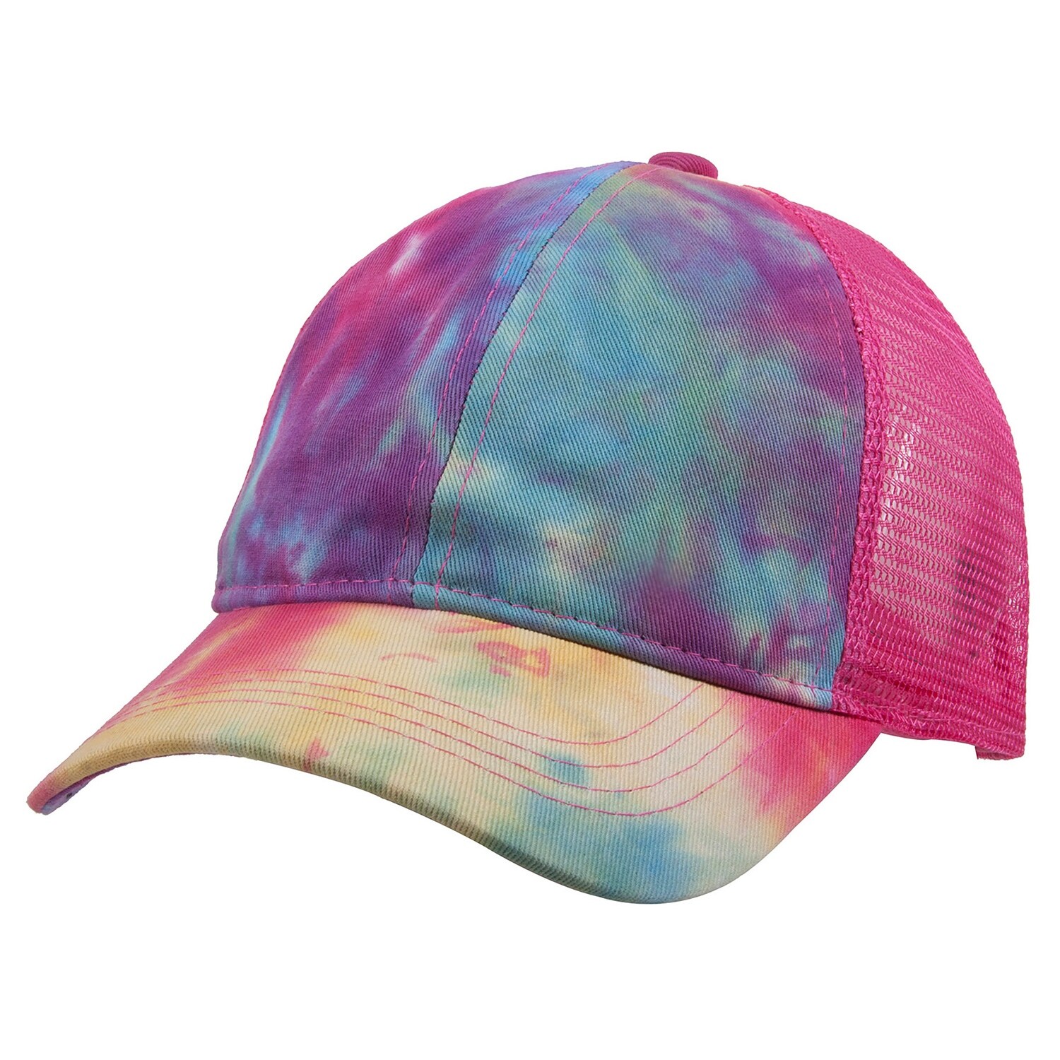 distressed ponytail baseball cap