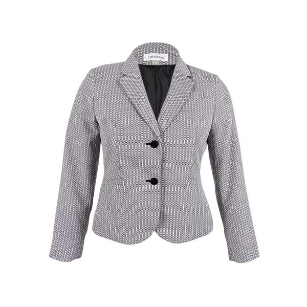 calvin klein black and white blazer