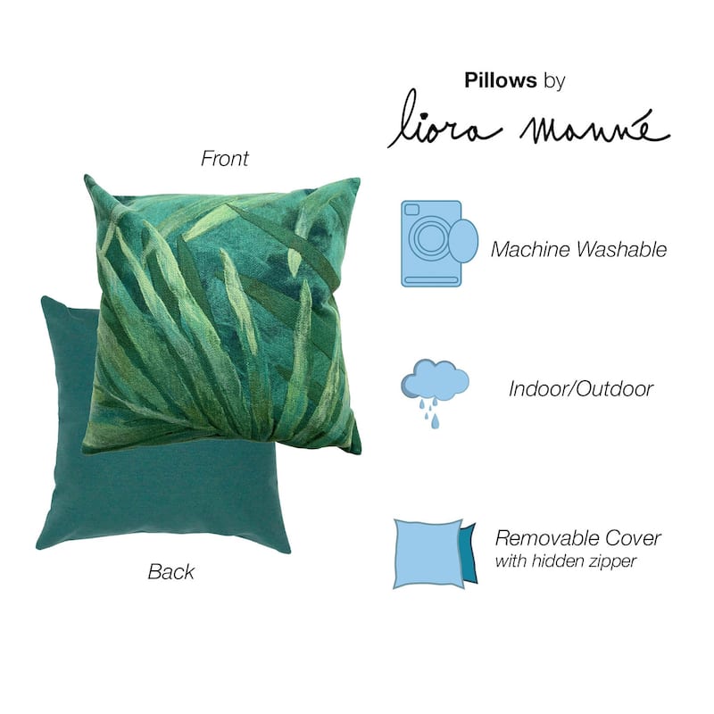 Liora Manne Visions III Tropical Leaf Indoor/Outdoor Pillow