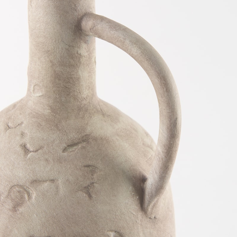 Zenni Warm Beige Ceramic Vase (12")