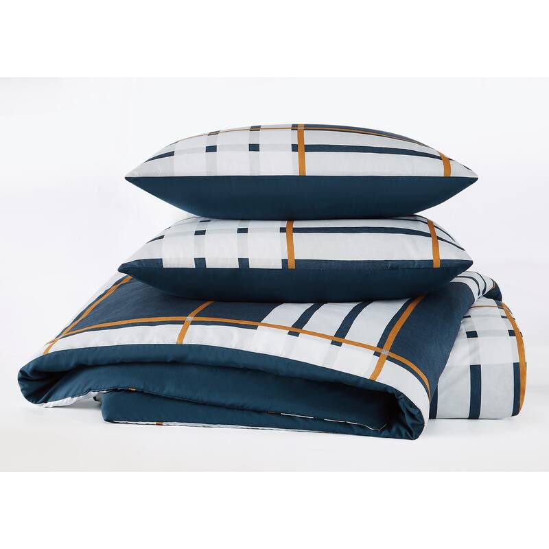 Truly Soft Henry Plaid 3 Piece Comforter Set - King