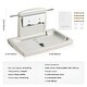 preview thumbnail 6 of 8, Gray HDPE Foldable Wall Baby Changing Table with Safety Belt & Rods - 33.86 x 22.24 x 19.69 inch