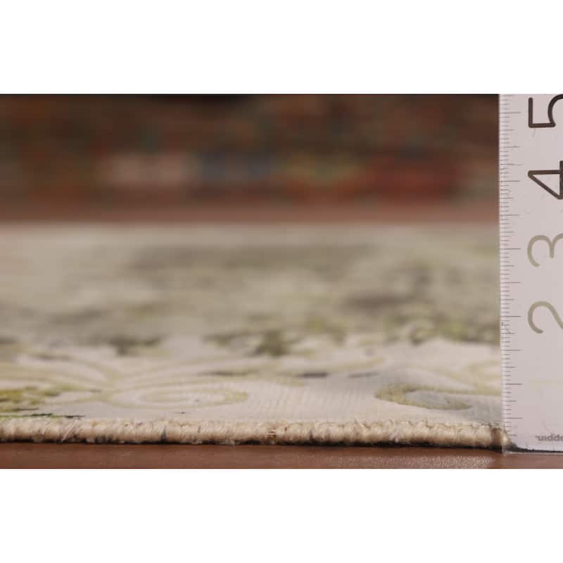 Contemporary / Abstract Area Rug Hand-Knotted Oriental Wool Carpet - 5'7" X 7'11"