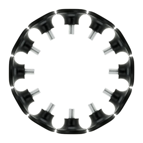 M10 x 15 x 48mm Screw on Furniture Glide Leveling Feet Floor Protector Adjustable Leveler 12pcs