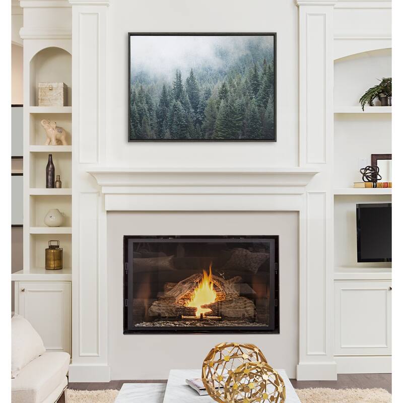 Kate and Laurel Sylvie Evergreen Dream 2 Framed Canvas by Emiko and Mark Franzen