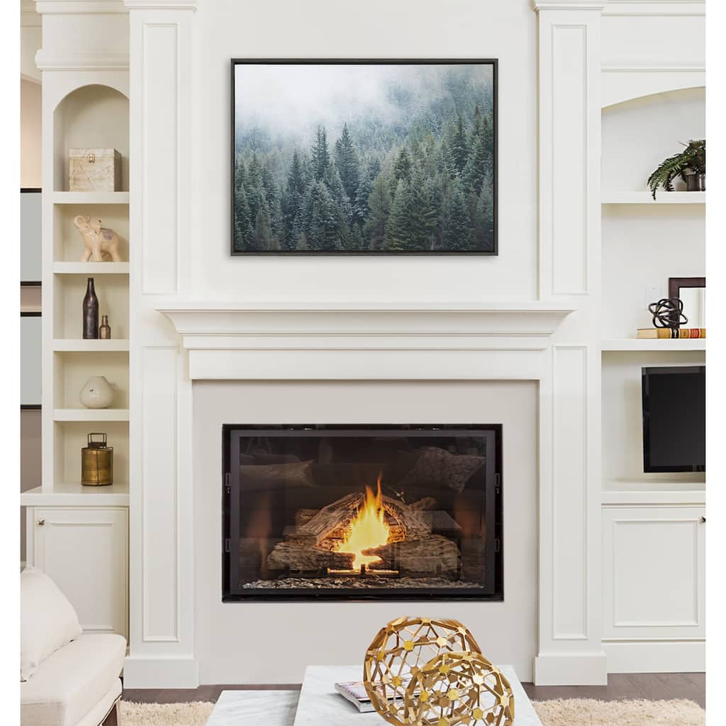 Kate and Laurel Sylvie Evergreen Dream 2 Framed Canvas by Emiko and Mark Franzen