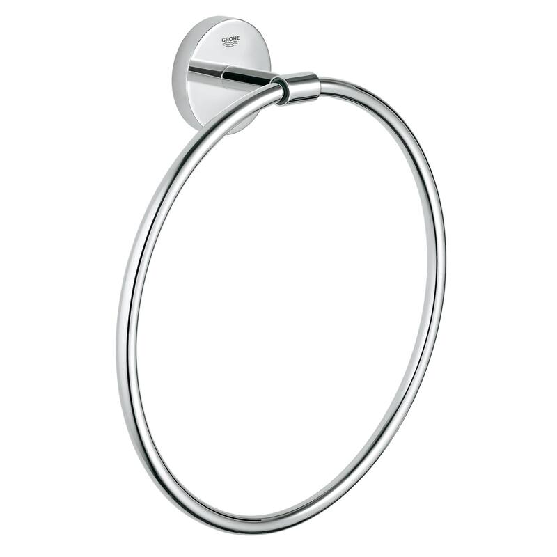 Grohe Bau Cosmopolitan 8-1/4" Towel Ring - Starlight Chrome
