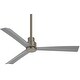 preview thumbnail 1 of 2, Minka Aire Simple Brushed Nickel Wet 3 Blade 44 Inch LED Ceiling Fan