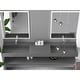 preview thumbnail 126 of 175, Juniper Stone Solid Surface Wall-mounted Vessel Sink 84" - Grey