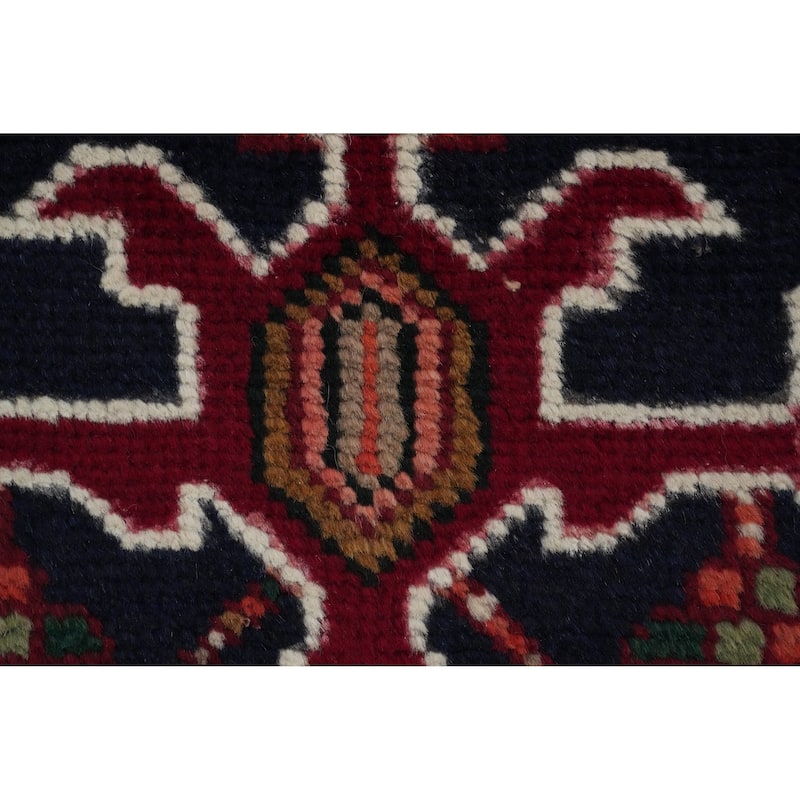 Hand Knotted Oriental 100% Wool Carpet Traditional Floral Red Heriz Area Rug - 12' 8'' X 9' 5''