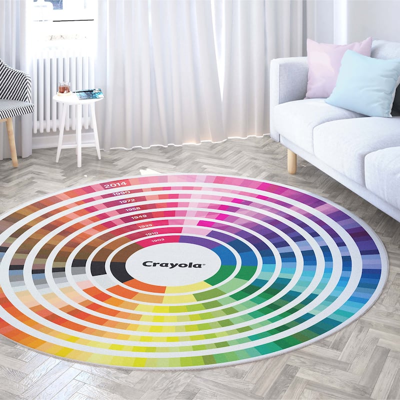 Crayola Color Wheel Multicolor Striped Area Rug By Well Woven