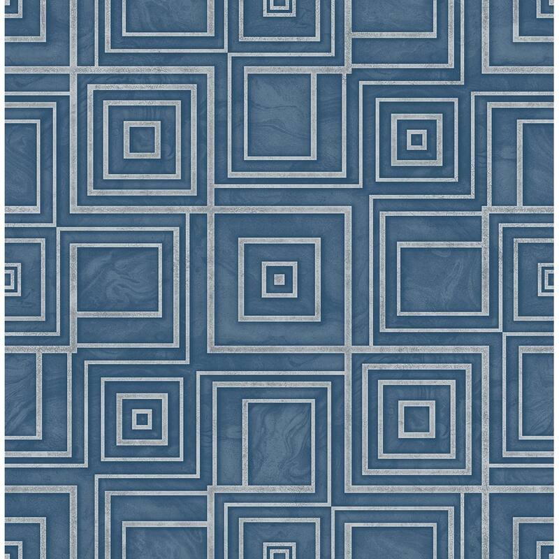Seabrook Designs Preston Geometric Squares Unpasted Wallpaper