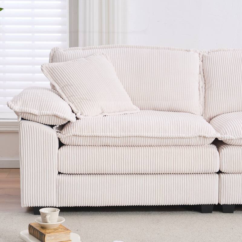 2-seats Sofa With 2 Back Pillows