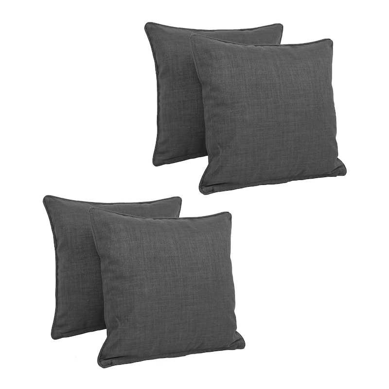 Blazing Needles 18-inch Accent Throw Pillows (Set of 4) - Cool Grey