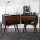 preview thumbnail 11 of 24, Middlebrook Mid-Century Solid Wood 1-Drawer Nightstand, Set of 2