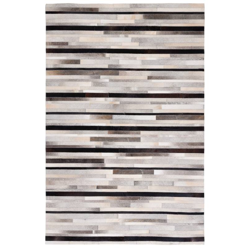 SAFAVIEH Handmade Studio Leather Syreeta Natural Hide Leather Rug