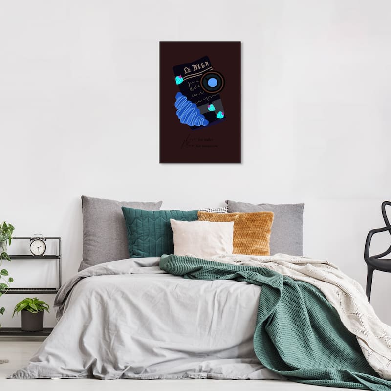 Wynwood Studio Canvas Food and Cuisine Each Day Blue and Light Blue Modern & Contemporary Wall Art Canvas Print - 24 x 16