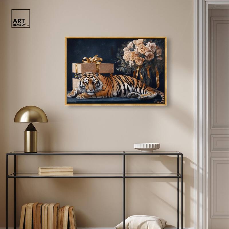 Tiger Glam Gift Boxes Canvas by Art Remedy