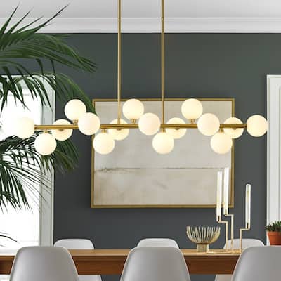 Bubble Sputnik Chandelier Modern Linear Chandelier with Globe Glass Shades