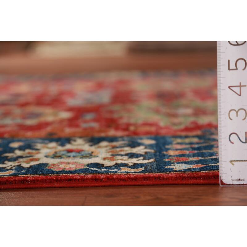 Vegetable Dye Floral Red Ziegler Oriental Rug Hand-Knotted Wool Carpet - 5'1"x 6'7"