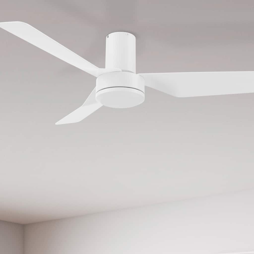 CARRO Nantes 44" Flush Mount 3-Blade Ceiling Fan with Remote, Reversible DC Motor - Without Light