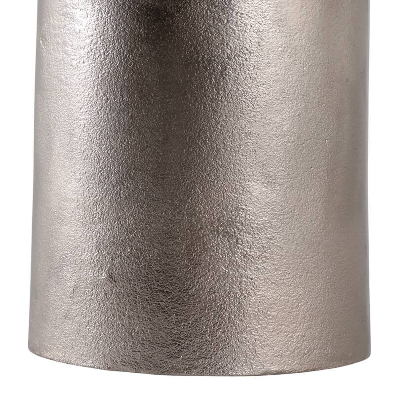 Aluminum Glass Floor Candle Holder Elegant Removable Hurricane