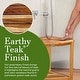 preview thumbnail 3 of 8, EcoDecors Corner Teak Wood Shelf Shaving Footrest Waterproof Stool For Inside Shower, 18-Inches Tall in Earthy Teak Finish