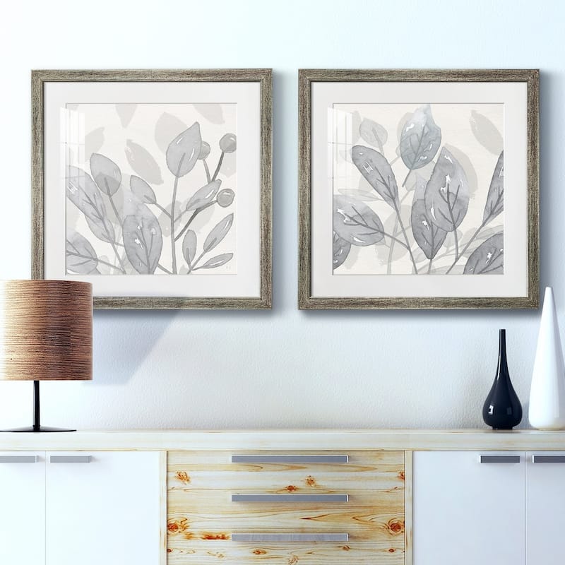Shadow Leaves I- Premium Framed Print - Ready to Hang