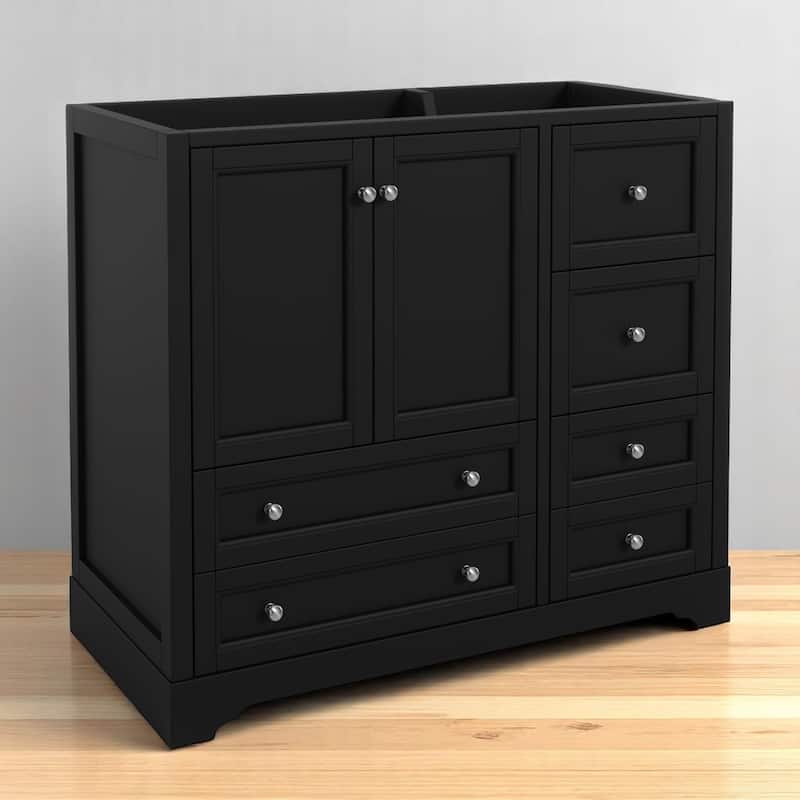36" Bathroom Vanity Cabinet - 4 Drawers, 1 Large Cabinet, Soft-Close Hinges, Storage Organizer,Freestanding Cabinet
