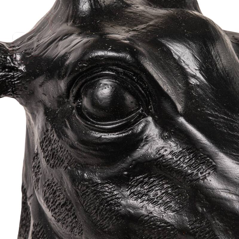 Resin and Metal Giraffe Wall Sconce with Inline Switch, Gold Finish, Black - 8.3"L x 7.9"W x 23.6"H