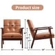 preview thumbnail 14 of 24, Ebello Mid-Century Modern Upholstered Leather Accent Chair with Solid Wood Frame