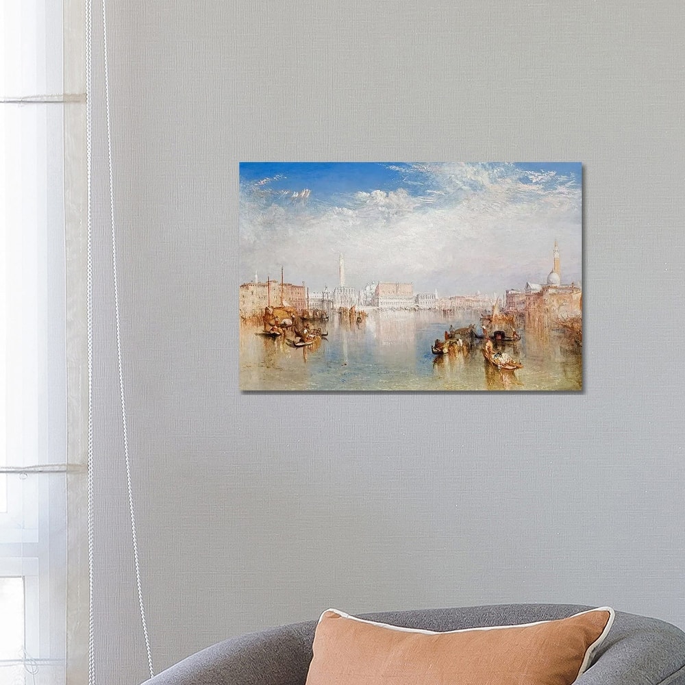 iCanvas "View of Venice: The Ducal Palace, Dogana and Part of San Giorgio, 1841 " by J.M.W. Turner Canvas Print