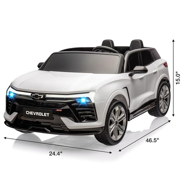 dimension image slide 3 of 5, Kids Electric Ride on Car 2 Seater SUV, 24V Battery Powered Truck Licensed Chevrolet Blazer Vehicle