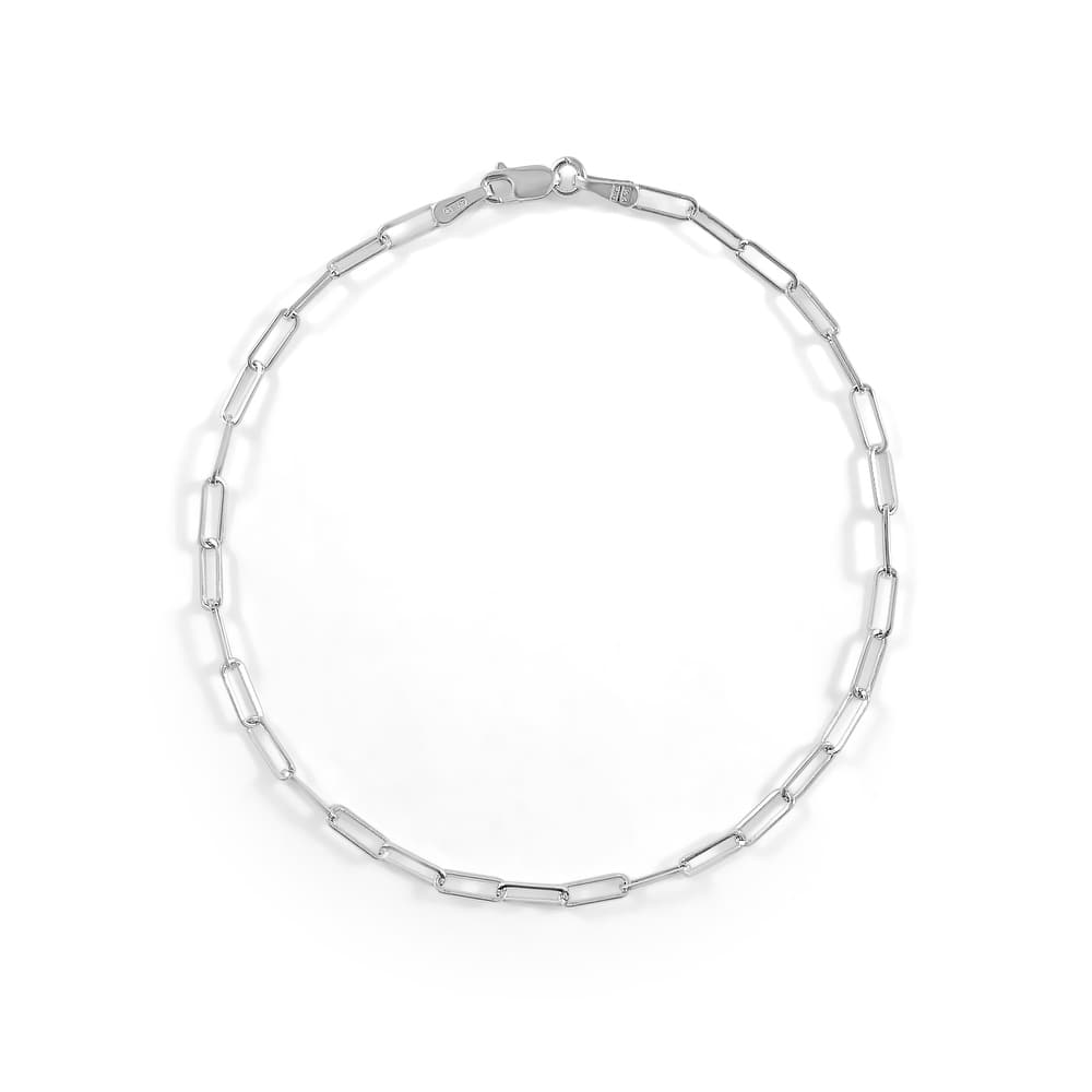 Joelle Collection Gold Small Link Chain Women's Bracelet - 14K Paperclip Link Chain 2.5 mm For Her