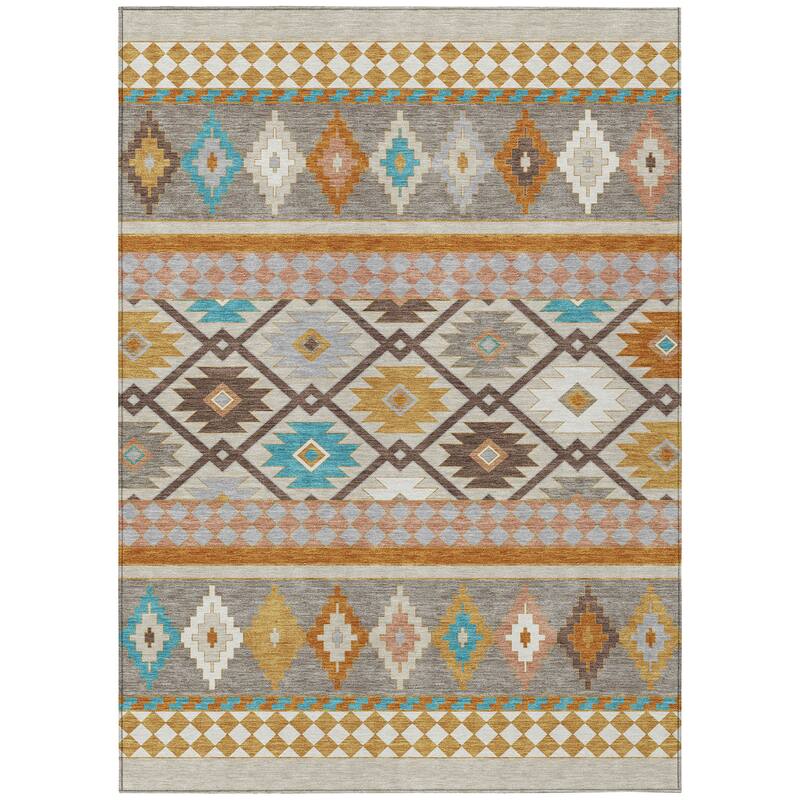 Machine Washable Indoor/ Outdoor Global Clemente Chantille Rug
