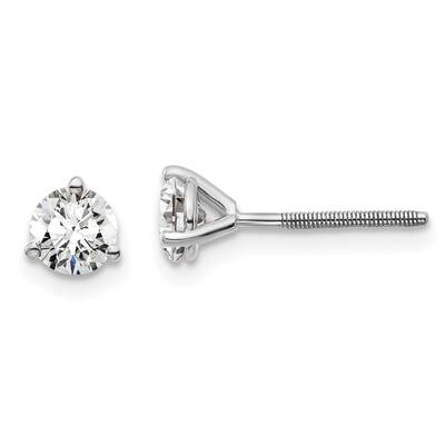 14k White Gold Lab Grown Diamond Stud Earrings (2/3 cttw, Clarity- SI1-SI2, Color- G-H)
