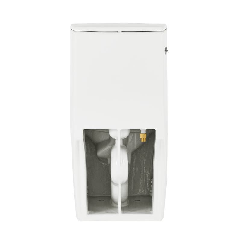 Angers One-Piece Elongated Toilet, Touchless 1.1/1.6 Gpf - 27" x 15.15" 31.2"
