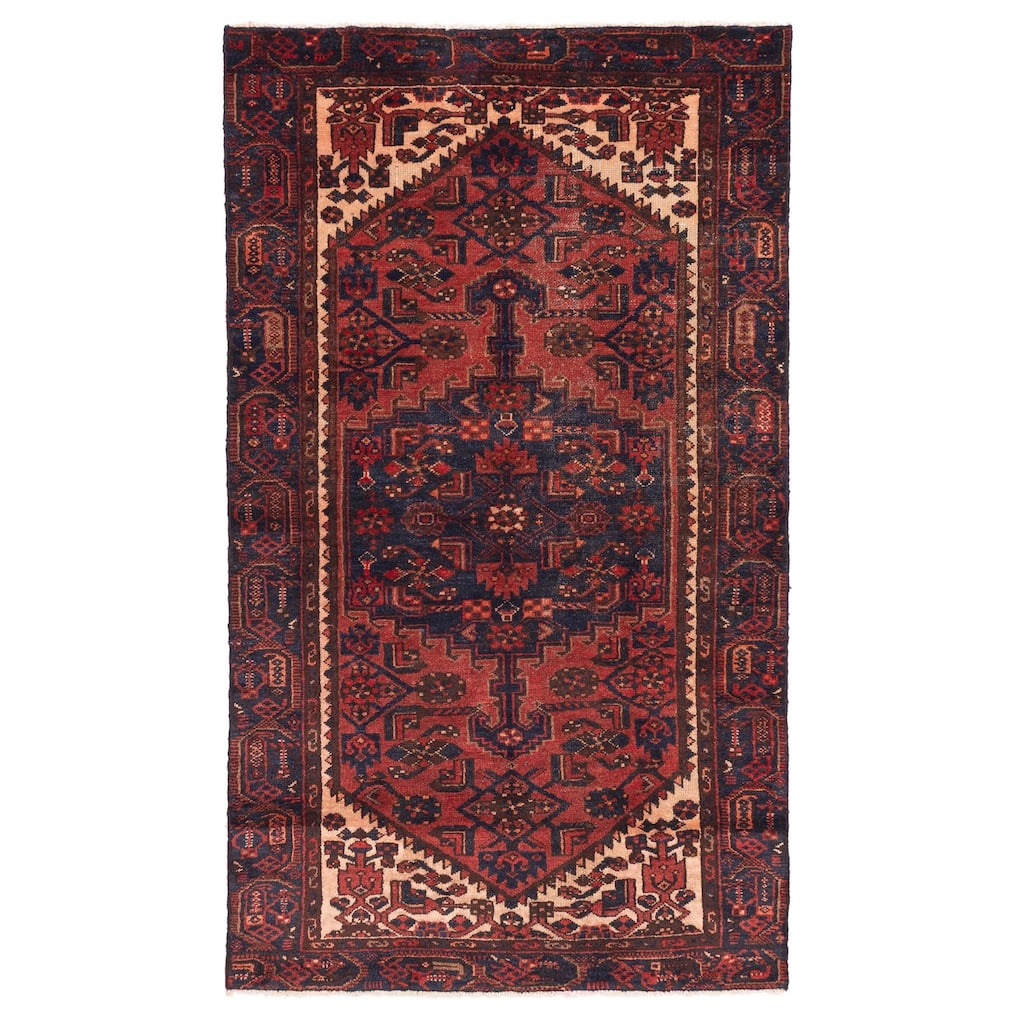 ECARPETGALLERY Hand-knotted Andelz Red Wool Rug - 3'11 x 6'11