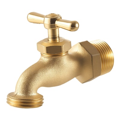 Heavy-Duty Outdoor Hose Bibb Spigot 3/4" MIP MHT Water Faucet - 3.50 x 1.08 x 2.36 in