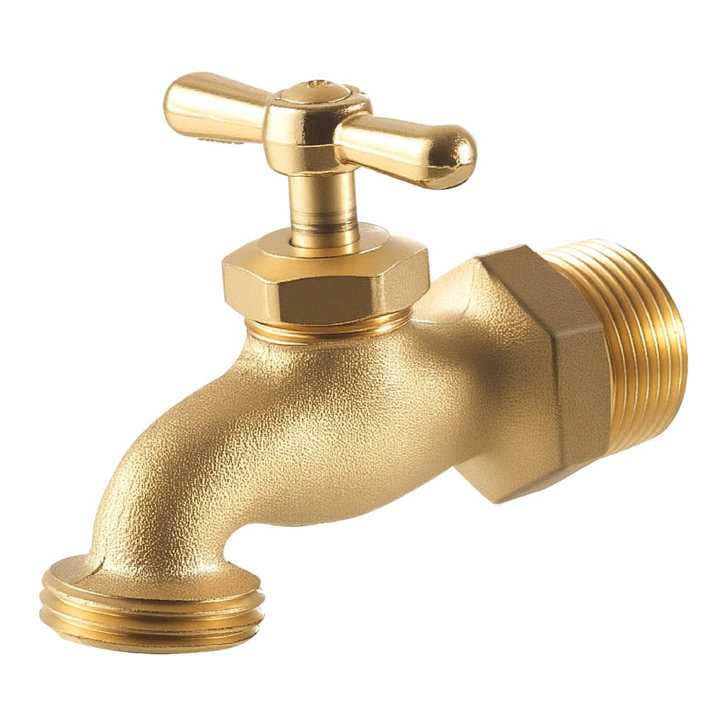 Heavy-Duty Outdoor Hose Bibb Spigot 3/4" MIP MHT Water Faucet - 3.50 x 1.08 x 2.36 in
