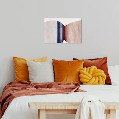 Wynwood Studio Canvas Abstract Baile Suave Blue and Rustic Wall Art Canvas Print