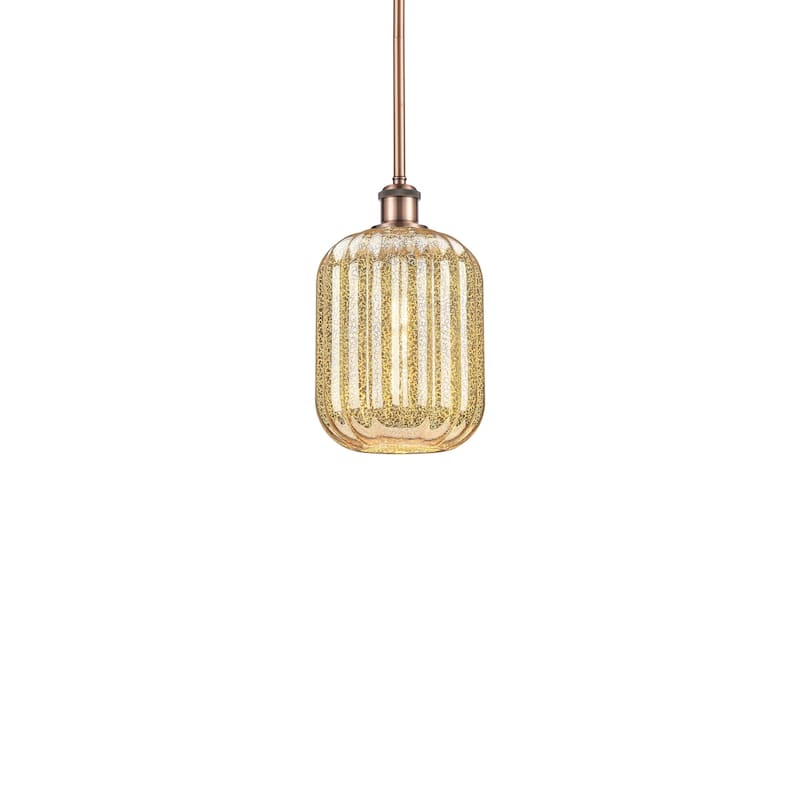 Innovations Lighting 516-1S-12-7 Preston Pendant Preston 7" Wide Mini - Antique Copper / Mercury