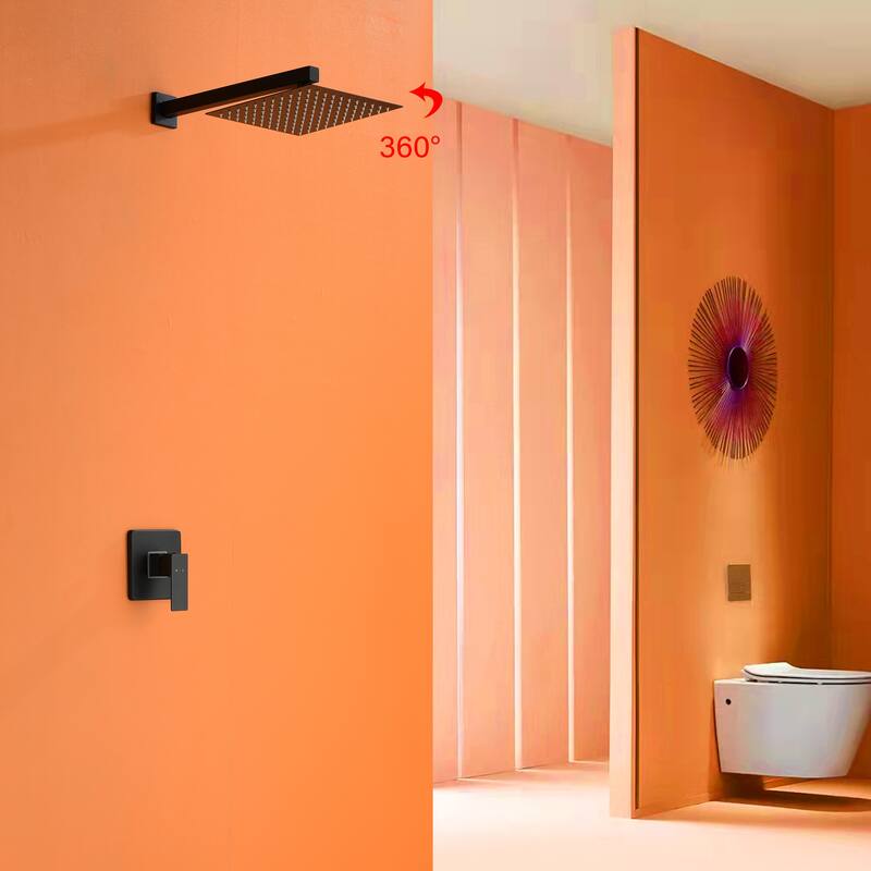 Wall Mount Complete Shower System With Rough-in Valve