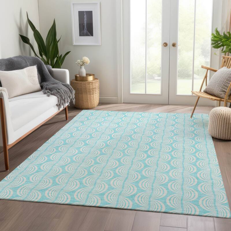 Premium Washable Super Soft Modern Scallop Mayfield Rug